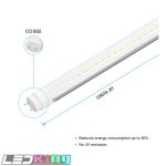 4ft T8 Led Tube,18W, 6500K, frosted PC cover, 125lm/w, Cri 82, G13 base