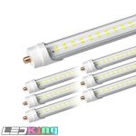 8FT single PIN LED tube, 50W,6500K,clear PC cover, 125lm/w,CRI 82,FA8 base,25pcs per carton