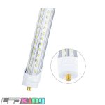 8FT single PIN LED tube, 50W,5000K,milky PC cover, 125lm/w,CRI 82,FA8 base,25pcs per carton