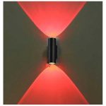 2*12W up&down wall sconce,red color,D108*H300mm,wet location IP65,6pcs per carton