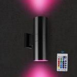 2*18W up&down wall sconce,RGB ,D145*H300mm,wet location IP65,4pcs per carton