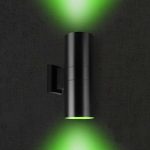 2*18W up&down wall sconce,green color,D145*H300mm,wet location IP65,4pcs per carton