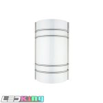 LED wall sconce,7-7/16"Wx12-1/4"Hx3-15/16"E stain nickel steel housing, frosted glass lens, 12W DOB,CRI 80, 3000K