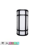 12"L x 6"W x 4"E Outdoor wall light, steel housing with black finish, Acrylic lens. 15W, CRI 80, 3000K/4000K/5000K