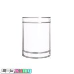 9-7/8''H x 7''W x 3-1/2"D LED wall sconce, brushed nickel metal housing, white acrylic lens, 15W DOB, CRI 80, 5000K