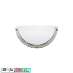LED wall sconce,14"Wx7"Hx2-3/4"D metal pans with brush nickel rings,white acrylic lens, 12W,CRI 80, 5000K