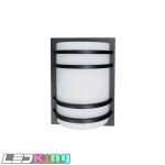 Outdoor Wall Light, Steel Housing with Black Finish, PC Diffuser, 12W DOB, CRI 80, 3000K/4000K/5000K