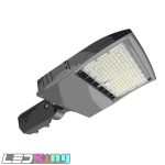 New update SB14B led shoebox light, 150w, 10KV surge protector, AM bracket, Black color, 5700K, China brand driver AC100-277V, UL DLC listed