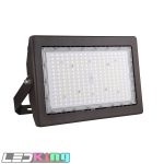 DLC5.1 New type 150w led flood light, black color, FM bracket, bridgelux 3030 chips, 5700K  Non-isolated driver with surge protector AC120-277V