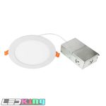 6" LED Slim Down Light with long J-box,CCT Tunable&RGB, WIFI Control&RGB Function,15W,