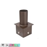 METAL ARM 4'' SQUARE POLE MOUNT;INTERNAL TENON ADAPTOR;Black Finish;