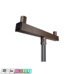 Low Profile BULLHORN WITH 2 TENONS AT 180 DEGREE,SLIP ONTO 2-3/8" TENONS;Black Finish;