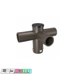 Tenon Adapter  for 2 3/8'' round pole  with 3 Horizontal 90 Degree Tenons; Black Finish;