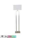 floor lamp,1pcs square white linen shade,1pcs switch,1satin nickel finished,1pcs E26 bulb base(without bulb)