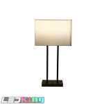 table lamp,1pcs square white linen shade,2pcs switch,1pcs USB,2PCS outlet,satin nickel finished,2pcs E26 bulb base(without bulb)