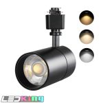 3CCT 30W LED Track Lighting Dimmable 3 Wire 3000K/4000K/5000K AC120V Black Case