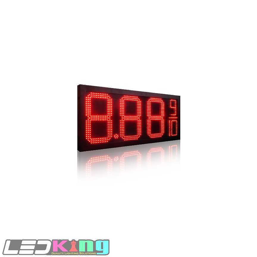 UGG-8inch8.88 9/10- Red Number format: 8.88 9/10 Max Size Character: 203.2mm Housing Dimension: H: 293mm W: 590mm D: 60mm Power:18W Net weight: 6.2kg - Image 2