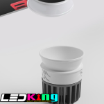 Trimless Round White Downlight Luminaire, LED Recessed Light Fixtures Ceiling Lights, CRI 90+, IC Rated with ETL Listed LED Driver