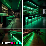 High Brightness COB Green Strip Lights