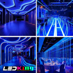 High Brightness COB Blue Strip Lights