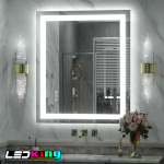 Rectangular LED Mirror with Defogger, 24"x36"