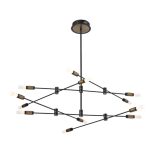 LED CHANDELIER MD19001040-12C – MATT BLACK & COFFEE GOLD
