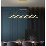 Modern Linear Pendant Light – Sand Black