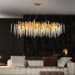 Luxury Glass & Iron Chandelier KCR6619L/1500 – Gold