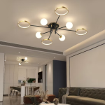 LED CHANDELIER MD21001020-10A – BLACK & GOLD