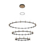 LED CHANDELIER MD19001040-51A – 3 RINGS, MATT BLACK & COFFEE GOLD