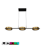 TriHalo Linear Pendant – Gold Ring LED Lighting Bar