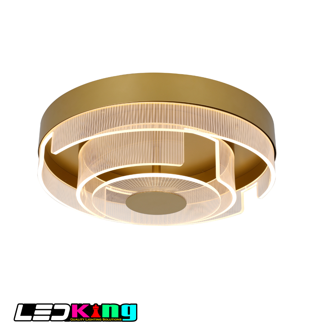 LED King Modern Halo LED Ceiling Light – Gold Finish