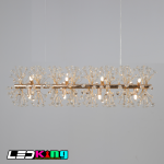 LED King Crystal Bloom Modern Chandelier – Gold Finish