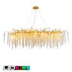 LED King Crystal Vine Chandelier – Luxury Gold Hanging Light