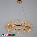 Modern Ring Firework Crystal LED Chandelier – Luxury Halo Design