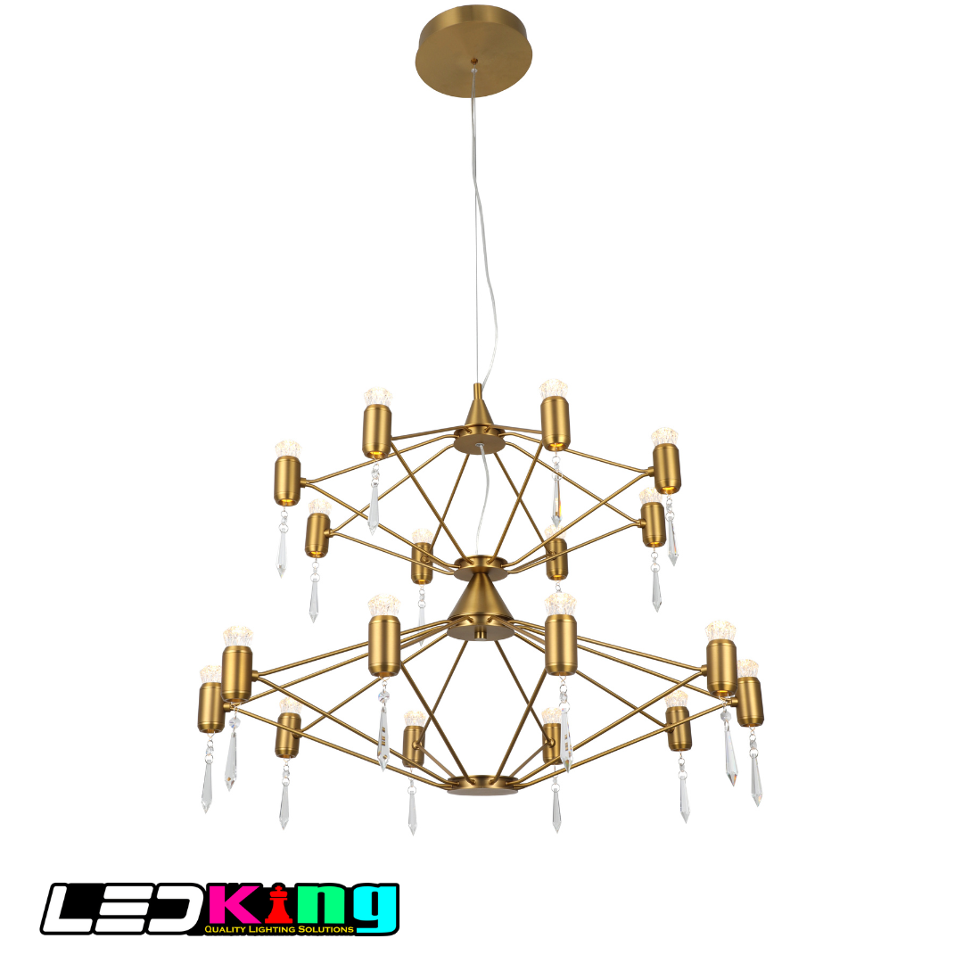 luxury-double-tier-modern-crystal-chandelier-gold-finish-with-geometric-frame