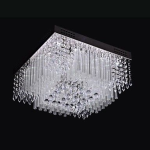 110–130V Chrome Crystal Ceiling Light – 26” Wide (LT3025-18)