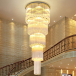 Modern Crystal Chandelier – Stainless Steel & Glass, GU10 Holder, D5” H10”
