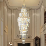 3ft x 10ft Mirror Black Crystal Chandelier (M63048)