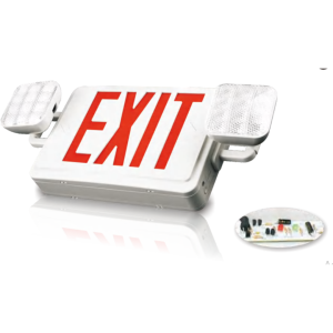 LED Exit Sign with Emergency Lights