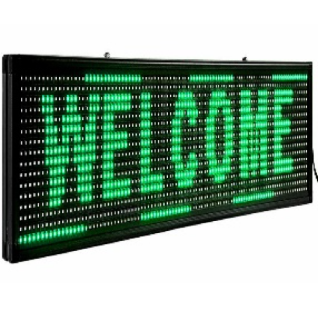 led-banner-p10-monochrome-green-display-14-x-66