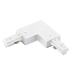 Track Rail L Connector – White Finish