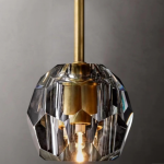 Brass & Smoke Crystal Wall Sconce – 3000K