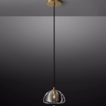 Brass & Crystal Pendant Light – 7-Light