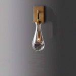 Brass & Crystal Wall Sconce – Single Light