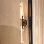 Black Metal & Crystal Chandelier – 28’’ Height