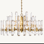 Majestic Halo Brass & Crystal Chandelier – 72’’ Grand Statement
