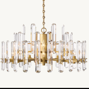Majestic Halo Brass & Crystal Chandelier – 72’’ Grand Statement