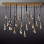 Imperial Grandeur Brass Glass Chandelier – 13-Light Statement Piece