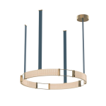 Radiant Halo LED Ring Pendant Light – Modern Gold Crystal Ceiling Chandelier